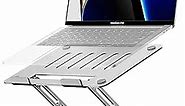 NTMY Portable Laptop Stand,Adjustable Laptop Stand,Folding Laptop Stand,Laptop Riser for Desk for Laptops up to 16 Inches MacBook air pro, Acer,Lenovo,Dell Notebook(Silver)