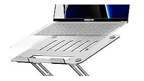 NTMY Portable Laptop Stand,Adjustable Laptop Stand,Folding Laptop Stand,Laptop Riser for Desk for Laptops up to 16 Inches MacBook air pro, Acer,Lenovo,Dell Notebook(Silver)