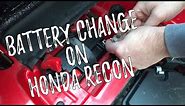 Honda Recon ES: How to Change the Battery on ATV