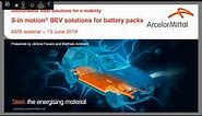 S-in motion® BEV solutions for battery pack