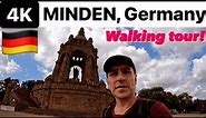 Minden, Germany 🇩🇪 4K | walking Tour, Silent Traveler!