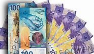Nouvelle série de billets Suisse 10, 20, 50, 100, 200 et 1000 francs
