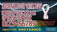 Adidas World Cup Qatar 2022 By J Font Design Free Download Font Football 2022