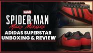 Spider-Man Miles Morales: "Superstar Adidas Shoes" Unboxing & Review (From A Gamer) - Comparison