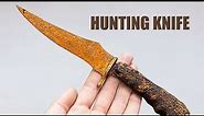 Restoring Rusty Old Hunting Knife. Knife Restoration