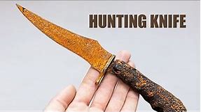 Restoring Rusty Old Hunting Knife. Knife Restoration