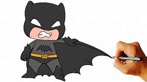 How to draw Batman chibi from Batman comics easy step by step video lesson