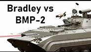 M3A3 BRADLEY vs BMP-2 | 25mm APFSDS vs Ribbed Aluminium Armour | Armour Penetration Simulation