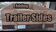 Adding removable sides to a utility trailer