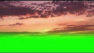 Sunset Cloud Green Screen Video Background | Realistic Free Moving Clouds Animation