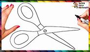 How To Draw Scissors Step By Step ✂️ Scissors Drawing Easy