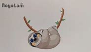 RoyoLam Cute Cartoon Sloth Wall Decals Nursery Wall Stickers