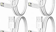 Overtime iPhone Charger Cable 4 Foot (4-Pack), Apple MFi Certified USB to Lightning Cable, 4ft USB Cord for iPhone 14/13/12/11/Pro/Max/Mini/SE/XR/XS/X/8/7/Plus/6/6S, iPad/iPad Air 2/Mini