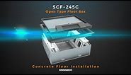 SCF-245C Open Type Floor Box: Concrete Floor Installation