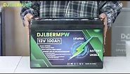 DJLBERMPW 12V Lithium Battery Unboxing & Review - Perfect for Solar, RV, Marine, Golf Cart, Off-Grid