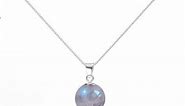 Moonstone Crystal Pendant Handmade Necklace for Women, June Birthstone, 925 Sterling Silver Chain, Yoga Crystal Stone Jewelry (moonstone)