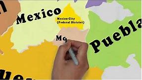 States Map of Mexico 2022 / Mexico States and Capital Map / Mexico Political Map:Series of World Map