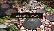 Round Stepping Stones For Walkway Desings & Ideas | 100 Designs Collection