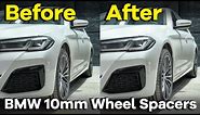 10mm BMW Wheel Spacers Before and After | BONOSS BMW 5 Series 2023 Accessories (formerly bloxsport)
