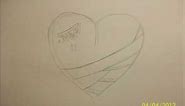 drawing an emo heart real easy step by step in 1 minute