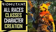 Biomutant Character Creation, All Races, Classes, Attributes, Customization and More