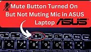 How to Fix Mute Button Turned On But Not Muting Microphone on ASUS Laptop