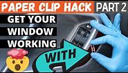 How to fix a stuck car window - 2 (window wont go up) Paper clip hack