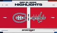 NHL Highlights | Canadiens vs. Capitals - December 31, 2022