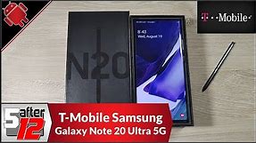 T-Mobile Samsung Galaxy Note 20 Ultra 5G | unboxing and initial thoughts | 5G speed test