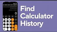 How to Look at Calculator History on iPhone or iPad 2024