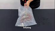 (100 Pack + Free Pump ) BZQZDAI 3.9x5.9inch Clear Plastic Inflatable Air Packaging Bags Air Bubble Bag Suspension Packaging Air Pillows Air Cushions Buffer Bags Void Fill Cushioning for Shipping and