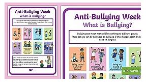 Anti-Bullying Posters - What is Bullying?