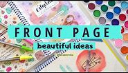 FRONT PAGE DESIGN FOR PROJECT 💖 CREATIVE JOURNAL IDEAS ✨ NOTEBOOK FRONT PAGE DECORATION IDEAS