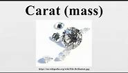 Carat (mass)