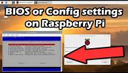 How to boot into BIOS or config settings on raspberry pi