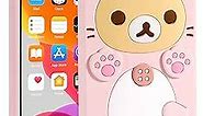 STSNano Kawaii Phone Case for iPhone 14 Pro Max 6.7''3D Cute Cartoon Bear Phone Case Fashion Cool Funny Bear Soft TPU Case for iPhone 14 Pro Max Silicone Cover for Girls Kids Women PK
