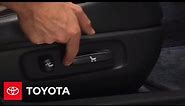 2005 - 2007 Avalon How-To: Front Passenger's Seat Adjustments (Limited) | Toyota