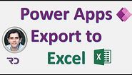 Export Power Apps data to Excel in CSV format