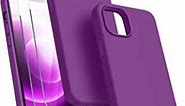 [5 in 1 Compatible with iPhone 12 Mini Case,Shockproof Silicone Case with [2 Screen Protectors and 2 Camera Protectors] for iPhone 12 Mini 5.4 Inch (Violet Red)…