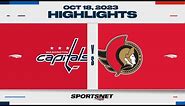 NHL Highlights | Capitals vs. Senators - October 18, 2023