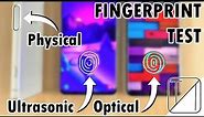 [Slow Motion] Physical vs Optical vs Ultrasonic Fingerprint Sensor Speed and Reliability Test