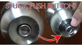How to Unlock Locked Door! | Release Stuck Push Button on Door Knob!