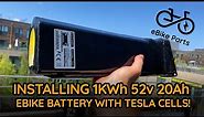 52v 20ah Tesla cell soft-pack battery install
