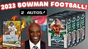 2 AUTOS! LOADED! 2023 Bowman University Chrome Football Blaster Box Review!