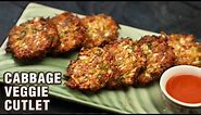 Cabbage Veggie Cutlet Recipe | Quick Snacks/Breakfast | Cabbage Patties | Evening Tea Time Recipe