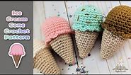 Crochet Ice Cream Cone Pattern/ Crochet Pattern/ Amigurumi Pattern