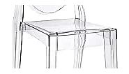 Modway Casper Modern Acrylic Stacking Kitchen and Dining Room Chair in Clear - Fully Assembled