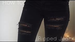 DIY | Distressed Ripped Black Jeans