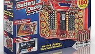 Ontel Battery Daddy - Battery Organizer Storage Case with Tester, Stores & Protects Up to 180 Batteries, Clear Locking Lid, As Seen On TV