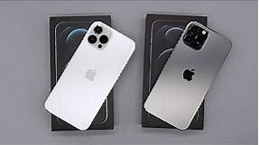 iPhone 12 Pro Max Graphite & Silver Comparison & Unboxing!